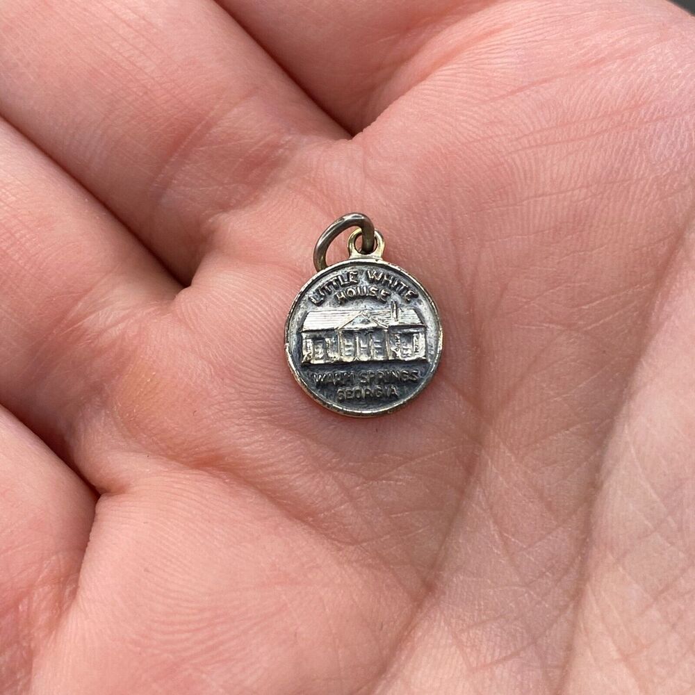 Vintage Bates & Klinke 925 Sterling Silver "Little White House" Bracelet Charm